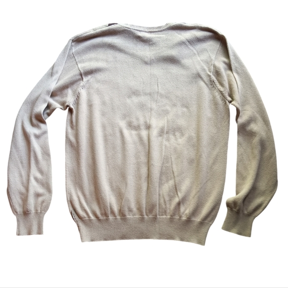 🥸IZOD MEN'S SIZE MEDIUM 100% LLCOTTON V-NECK SWEATER. - Picture 4 of 4